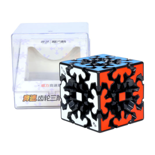 QiYi Gear 3x3 V2 Magnetic Tiled Speed Cube (Black Body)