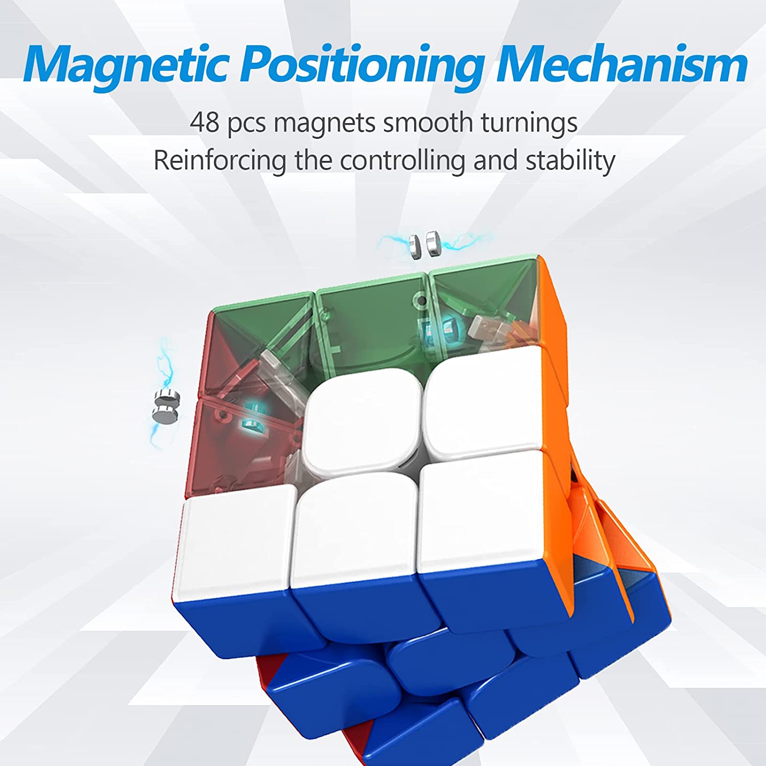 MoYu RS3M 2020, 3x3 Magnetic Speed Cube Adjustable MoYu RS3M 2020, 3x3 Magnetic Speed Cube Adjustable