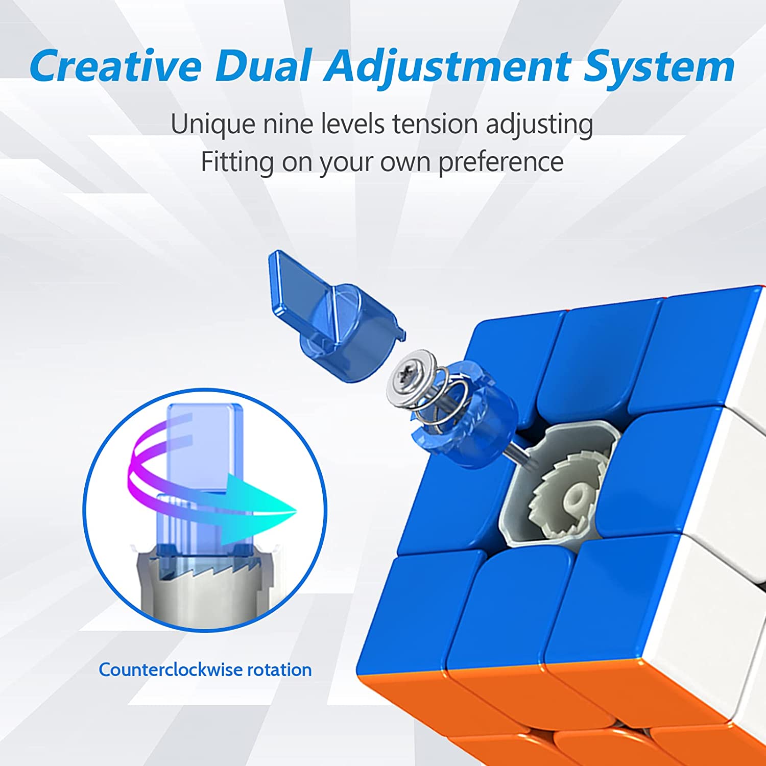 MoYu RS3M 2020, 3x3 Magnetic Speed Cube Adjustable MoYu RS3M 2020, 3x3 Magnetic Speed Cube Adjustable