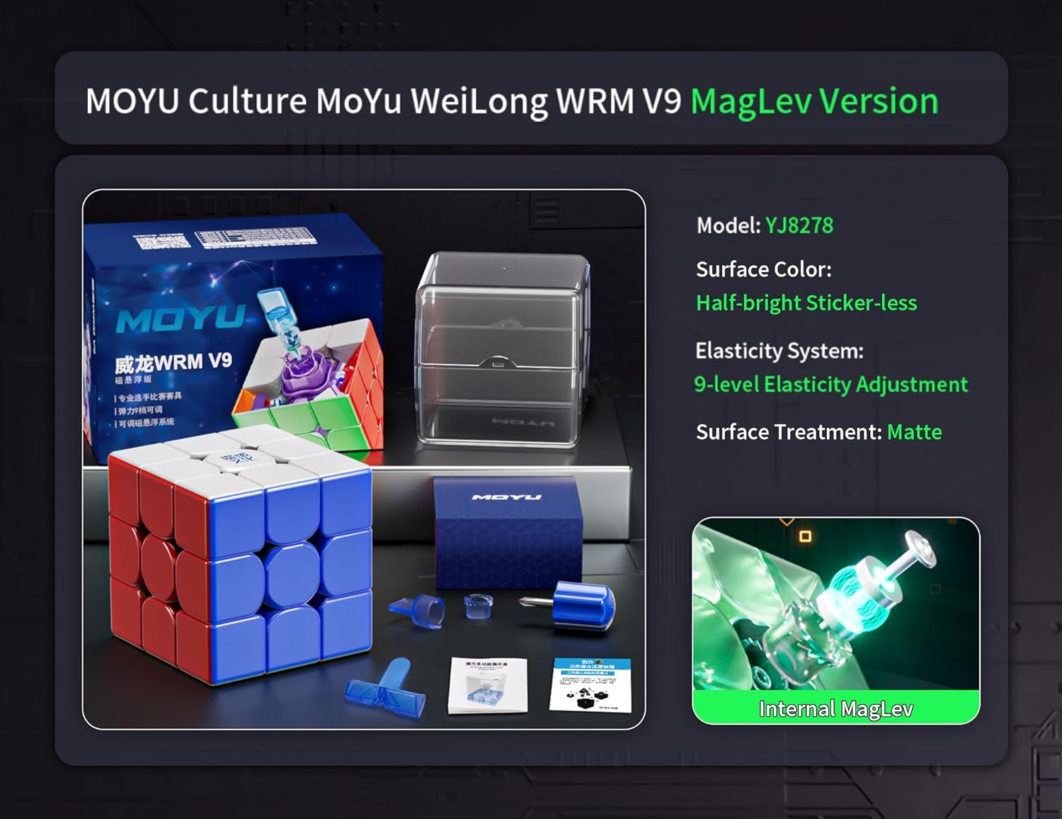 MoYu WeiLong WR M V9 3x3 Magnetic (MagLev) MoYu WeiLong WR M V9 3x3 Magnetic (MagLev)