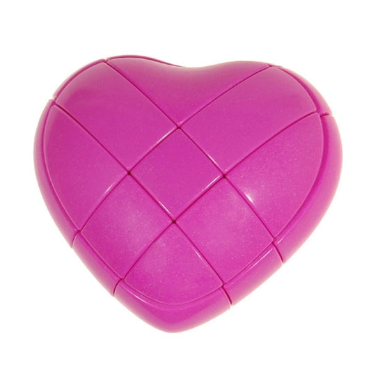 YJ 3x3 Red Love Heart Shaped Magic Cube Puzzle, Pink - Cuberkart