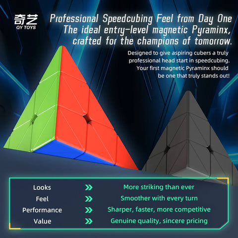 QiYi Warrior Pyraminx Magnetic Speed Cube (Warrior Pyraminx M)