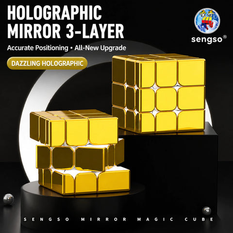 ShengShou 3x3 Mirror Speed Cube (Metallic Gold)