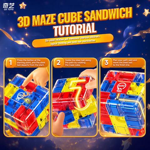QiYi Maze Sandwich 3x3 (3D Labyrinth Magic Cube)