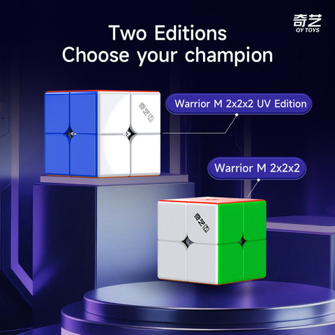 QiYi Warrior M 2x2 Speed Cube (Magnetic + UV Coated)