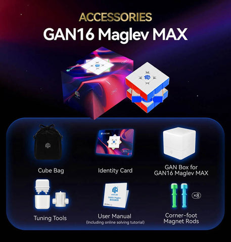 GAN 16 3x3 Max (MagLev, Core Magnets, UV Coated)