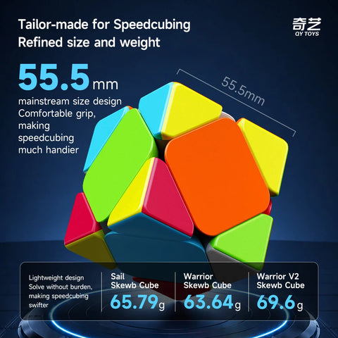 QiYi Warrior Skewb Stickerless Speed Cube