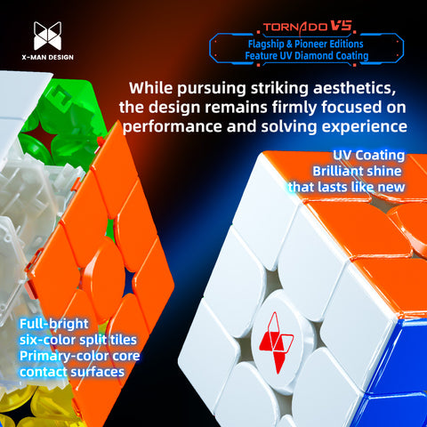 X-Man Tornado V5 3x3 Pioneer (MagLev, 20-Magnet Ball-Core, UV Coated)