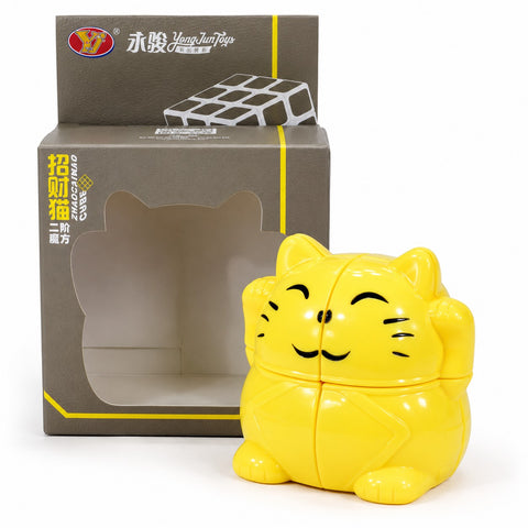 YJ Fortune Cat 2x2x2 Shape Mod (Stickerless Yellow)
