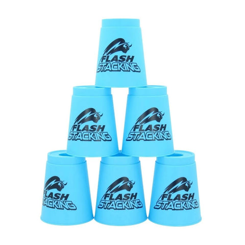 QiYi Flash Speed Stacking Cups with Quick Stem - Blue (12 Pcs)