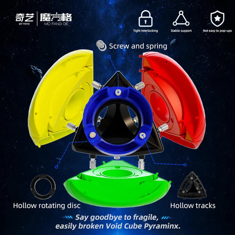 QiYi Tori Pyraminx Hollow Void Speed Cube (Stickerless)
