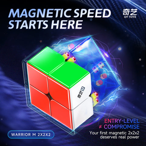 QiYi Warrior M 2x2 Speed Cube (Magnetic + UV Coated)