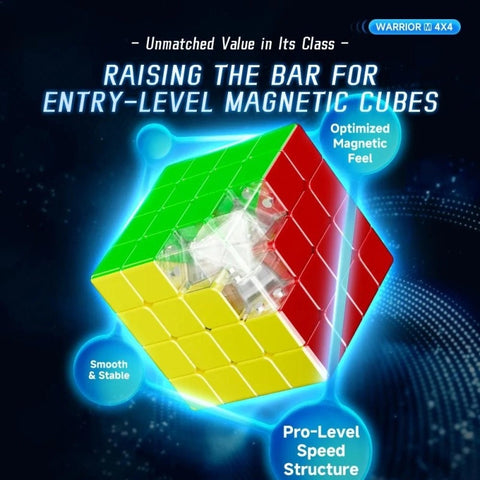 QiYi Warrior M 4x4 Speed Cube (Magnetic + UV Coated)