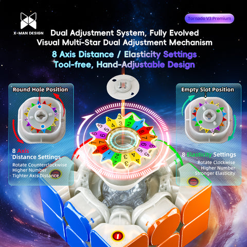X-Man Tornado V3 3x3 Premium Pioneer (MagLev, Ball-Core, UV Coated)