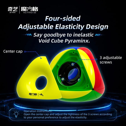 QiYi Tori Pyraminx Hollow Void Speed Cube (Stickerless)