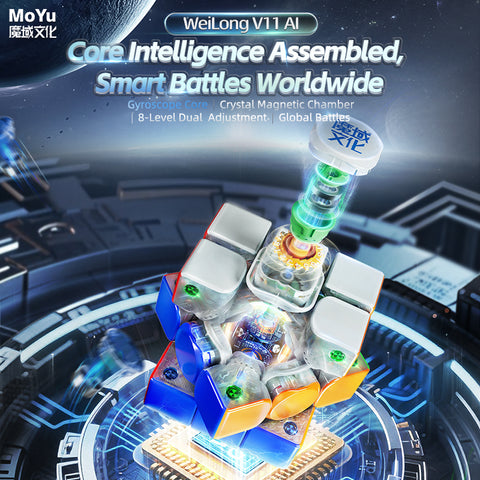 MoYu WeiLong V11 AI 3x3 Smart Cube (MagLev + UV Coated)
