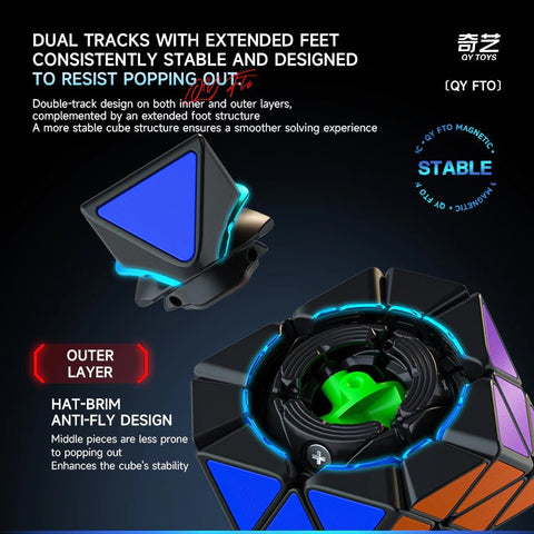 QiYi Magnetic FTO (Tiled) Face-Turning Octahedron Speed Cube