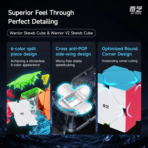 QiYi Warrior Skewb Stickerless Speed Cube