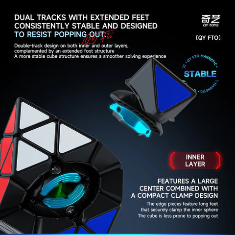 QiYi Magnetic FTO (Tiled) Face-Turning Octahedron Speed Cube