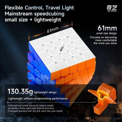 QiYi M Pro 5x5 Magnetic Ball-Core Speed Cube (UV Coated)