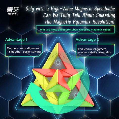 QiYi Warrior Pyraminx Magnetic Speed Cube (Warrior Pyraminx M)