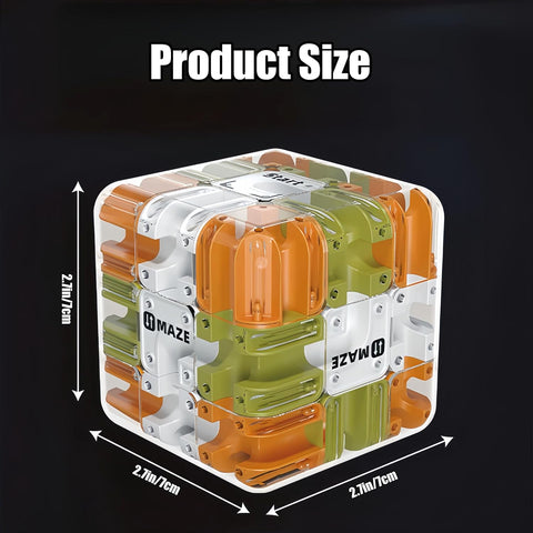 3D Ball Rolling-Cube Maze Puzzle (70mm Morandi Labyrinth)