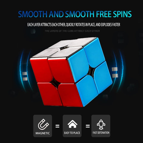 Sengso Legend 2x2 M Magnetic Metallic Speed Cube