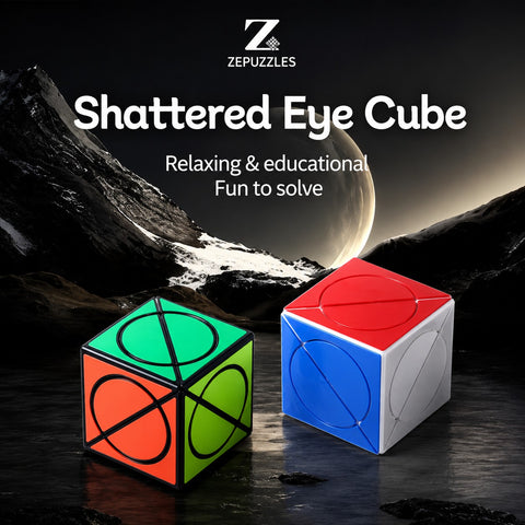 ZePuzzles Shattered Eye Cube (Jacob Keener 3x3 Shape Mod)