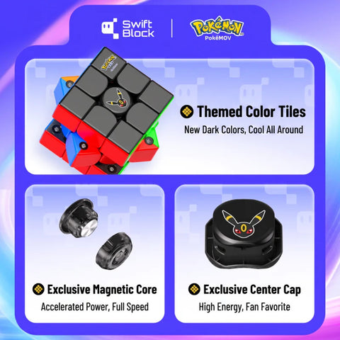 Swift Block Super 3x3 (Magnetic, MagLev) - Pokémon Umbreon Edition
