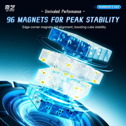 QiYi Warrior M 4x4 Speed Cube (Magnetic + UV Coated)