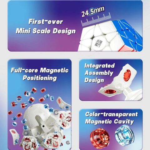 YJ Pocket Mini Megaminx (Magnetic + Ball-Core)