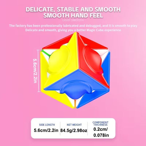 ShengShou Round-in-Square Dino Skewb Cube (Stickerless)