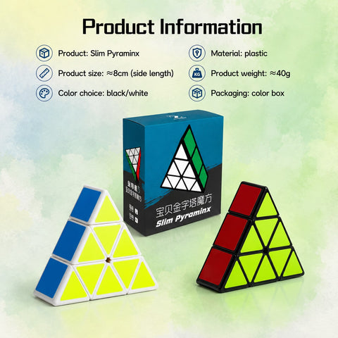 ZePuzzles Slim Pyraminx (1-Layer Floppy 3x3x1 Shape Mod)