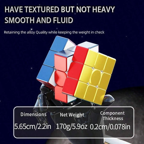 ShengShou Metal Alloy 3x3 Speed Cube (Brushed Matte Metal Finish)