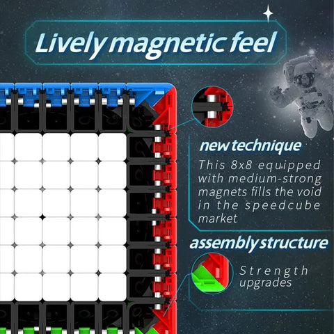 DianSheng Galaxy 8x8 M Magnetic Speed Cube (Stickerless)