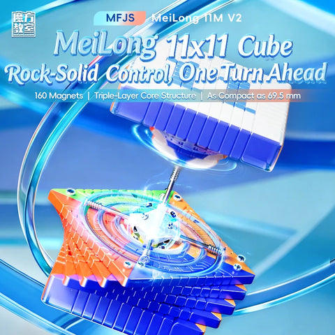 MoYu MFJS MeiLong 11x11 V2 Magnetic Ball-Core Speed Cube