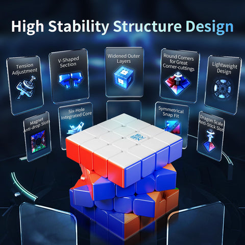 MoYu AoSu V7 4x4 Triple-Track (Magnetic + Ball-Core + UV)