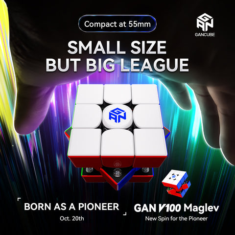 GAN V100 MagLev 3x3 Speed Cube (Glossy UV Coated)
