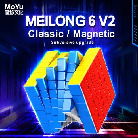 MoYu MeiLong 6x6 V2 Magnetic Smooth Turning Speed Cube Puzzle Solvers