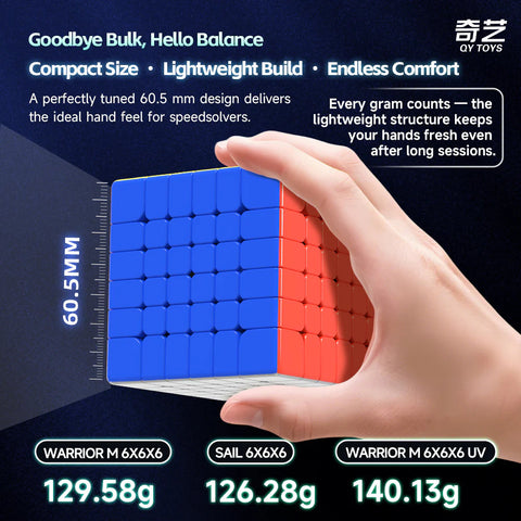 QiYi Warrior 6x6 Speed Cube (Magnetic, UV Coated)