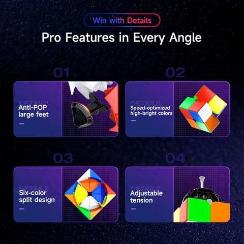 QiYi Warrior M 2x2 Speed Cube (Magnetic + UV Coated)