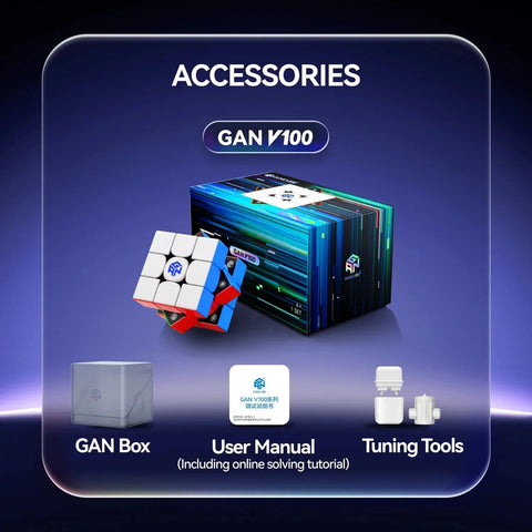 GAN V100 Leap Frosted 3x3 (Magnetic, Core Magnets)