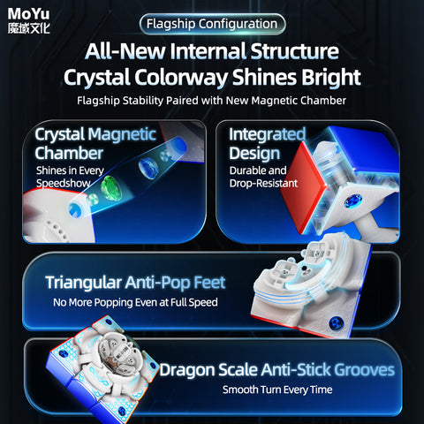 MoYu WeiLong V11 AI 3x3 Smart Cube (MagLev + UV Coated)