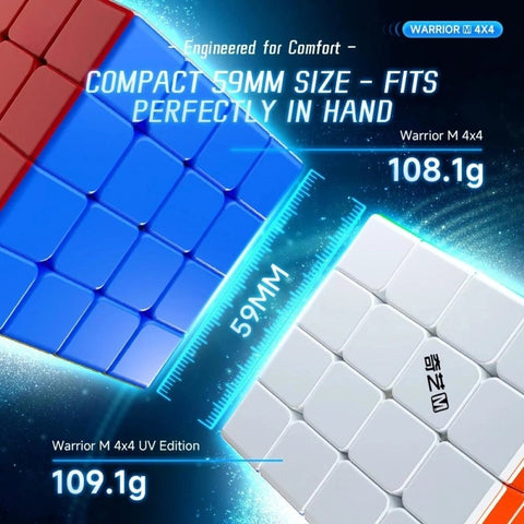 QiYi Warrior M 4x4 Speed Cube (Magnetic + UV Coated)