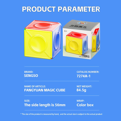 ShengShou Round-in-Square Dino Skewb Cube (Stickerless)