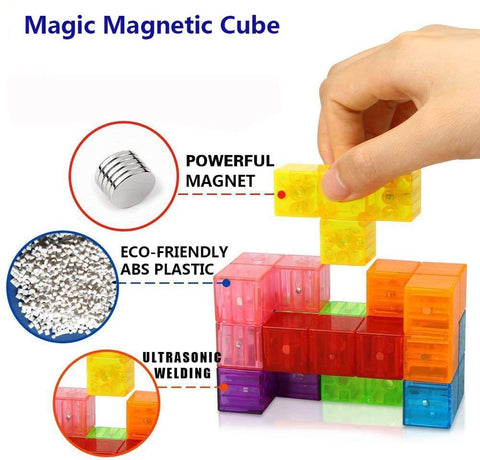 Magnetic Building Blocks Cube 3D Multi Shapes Puzzle Cubes
