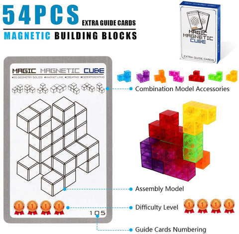 Magnetic Building Blocks Cube 3D Multi Shapes Puzzle Cubes