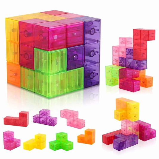 Magnetic Building Blocks Cube 3D Multi Shapes Puzzle Cubes - Cuberkart