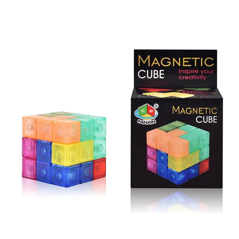 Creative Magnetic Cube Building Blocks Children's DIY Puzzle Toys Set of 7