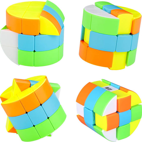 QiYi Cylinder 3x3x3 Stickerless Smooth Turning Barrel Cube